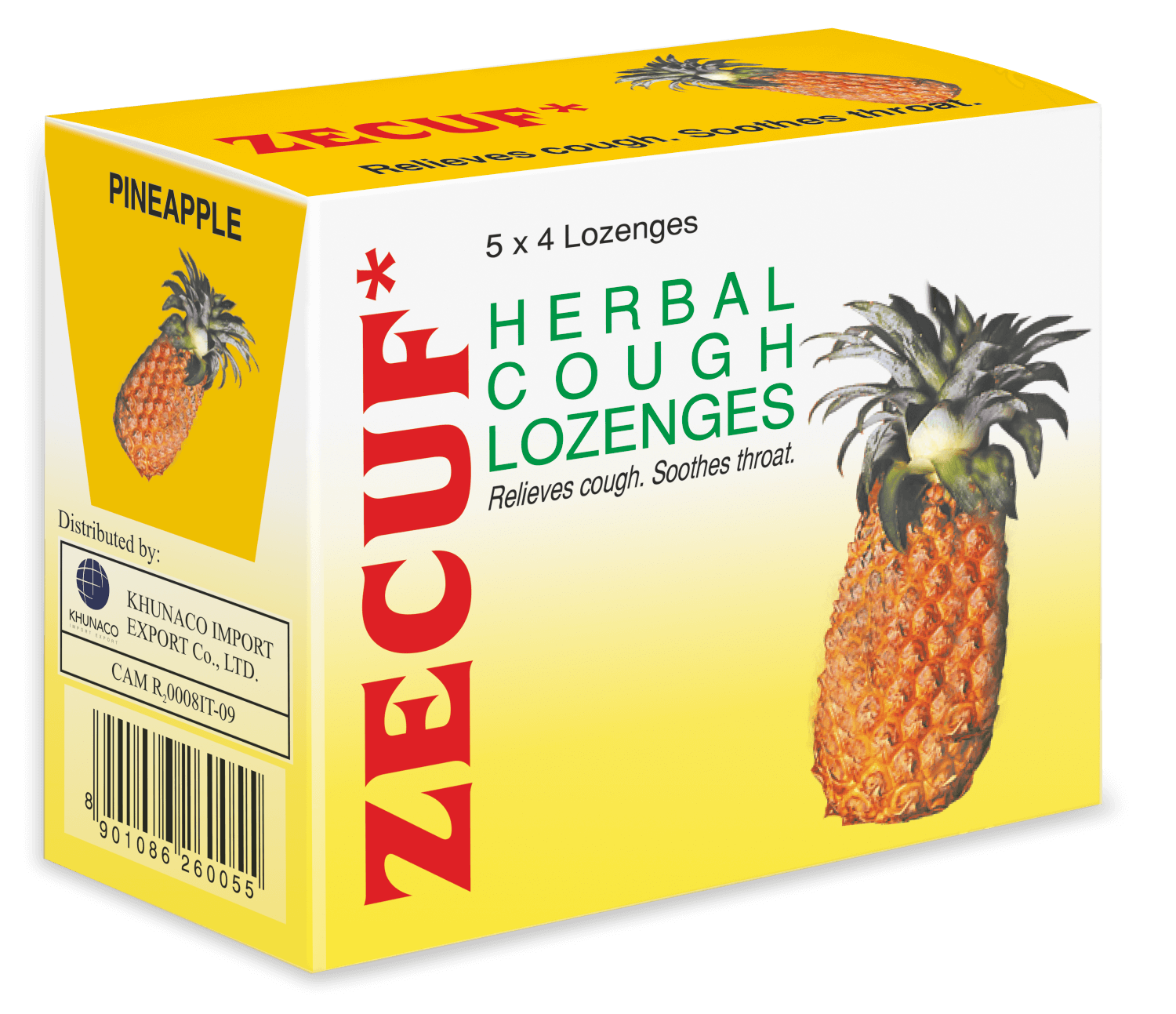Zecuf Herbal Pineapple 24 Lozenges
