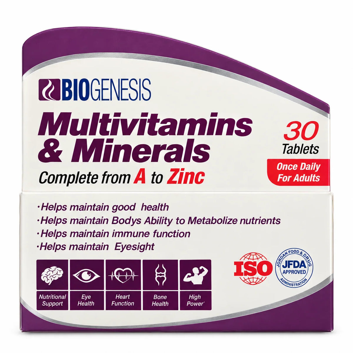 BioGenesis Multivitamins & Minerals Complete A to Zinc 30 Tablets