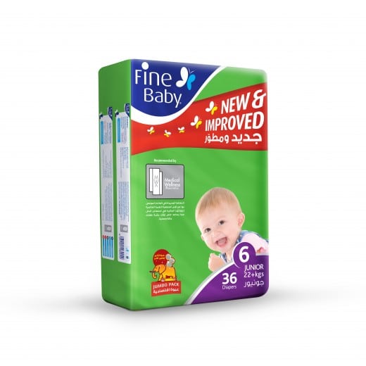 Fine Baby Diapers Size 6 22+ Kg Jumbo Pack 36 Count