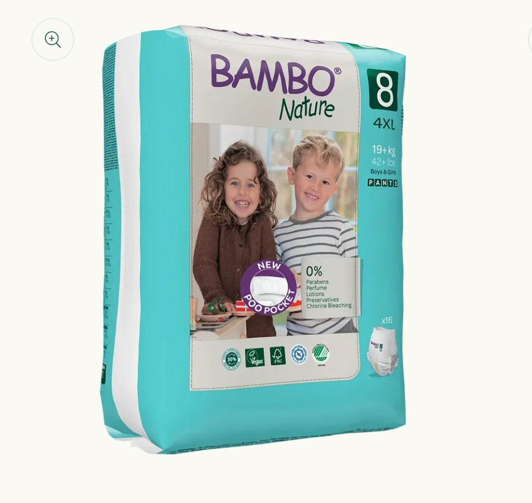 Bambo Nature Pants size 8 (19+ kg / 42+ lbs), 16 pcs