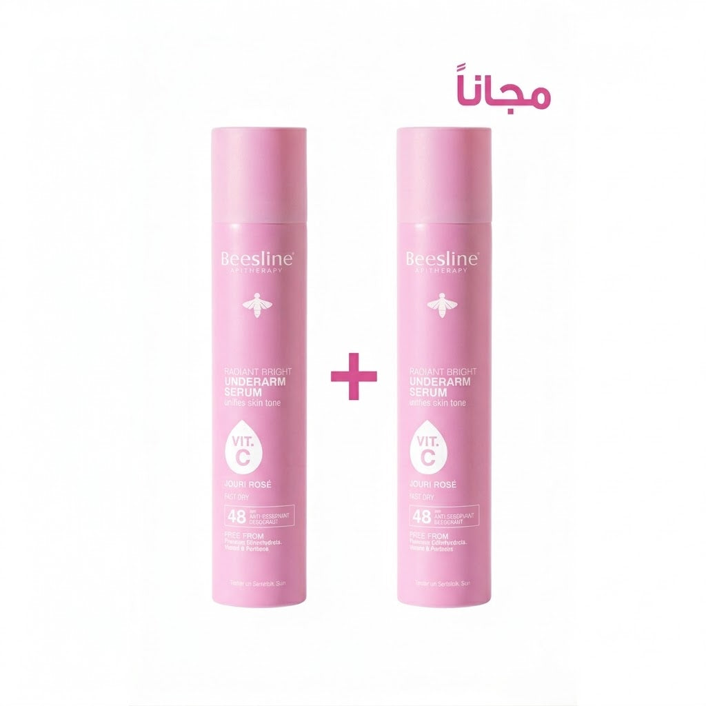 Beesline Radiant Bright Underarm Serum Jouri Rose 48hr 2x150ml Offer 1+1
